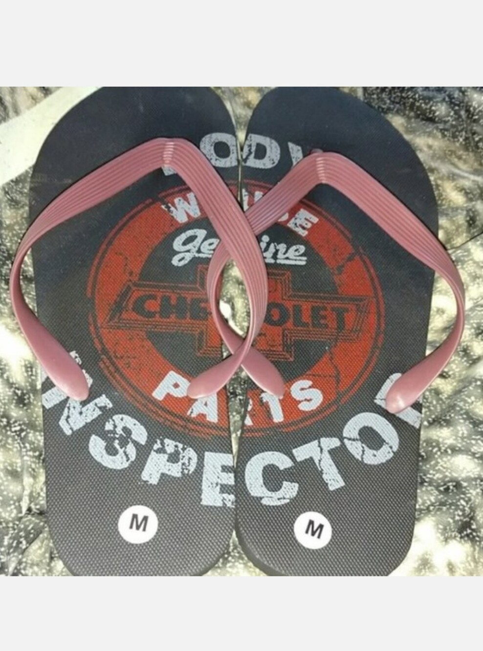 NWOT Chevrolet Flip-Flops Mens Med Sz.9-11